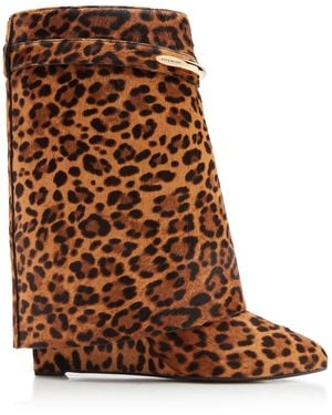 Givenchy 90Mm Shark Pinch Pony Hair Ankle Boots - Brown