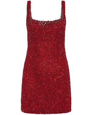 Rachel Gilbert Kaity Embellished Mini Dress - Red