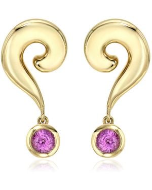 Rachel Quinn 14K Sapphire Earrings - White