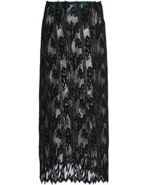 Kamperett Isabella Wool-Cotton Lace Maxi Skirt - Black