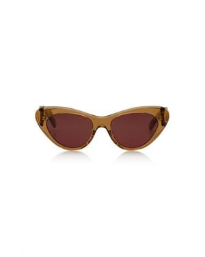 Givenchy Bold Oval-Frame Acetate Sunglasses - Brown