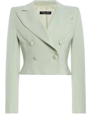 LAQUAN SMITH Structured Cropped Corset Jacket - Green