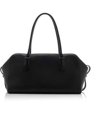 The Row E/w Leather Bowling Bag - Black