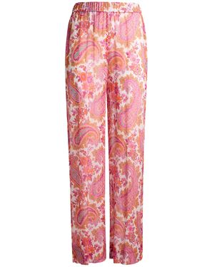 Etro Patterned Creponne Wide-Leg Trousers - Red