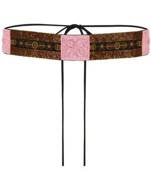 Conner Ives Beaded Belt - White