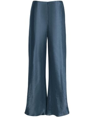 Bondi Born Kobe Crinkled-Satin Flare Pants - Blue