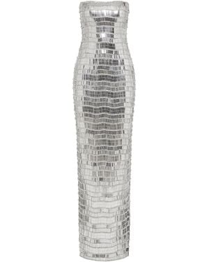 Rachel Gilbert Sylvie Strapless Sequined Tulle Gown - Gray