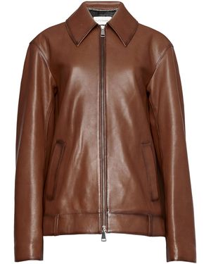 Altuzarra Bobbie Leather Coat - Brown