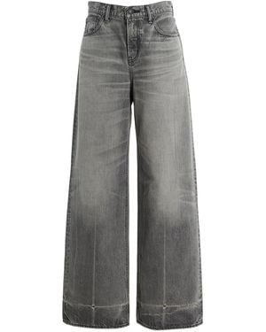 Moussy Paseo Rigid Super-Wide Jeans - Grey