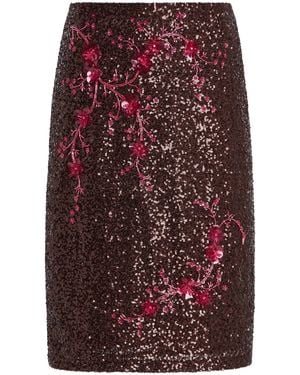 DES_PHEMMES Exclusive La Isla Classic Longuette Skirt - Red