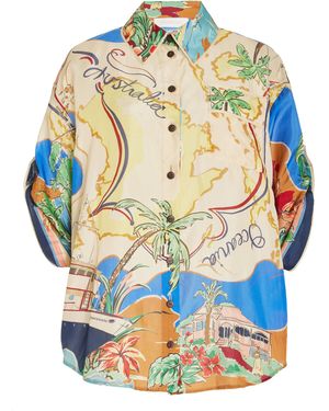 Zimmermann Alight Printed Silk Shirt - Multicolour