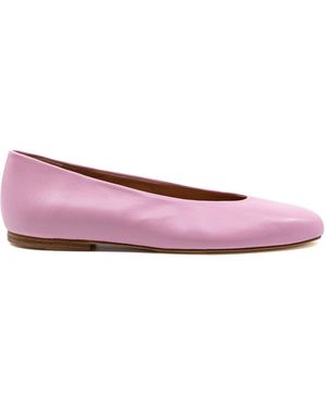 Andrea Gomez Dalia Leather Ballet Flats - Pink