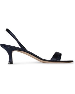 The Row Ella Slingback Satin Sandals - Blue