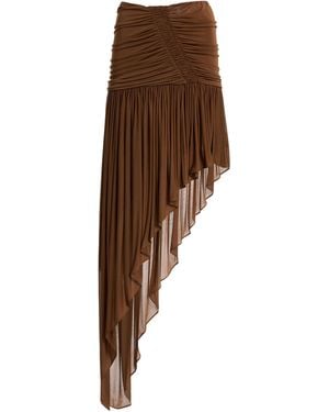 Christopher Esber Orion Swept Ruched Mini Skirt - Brown