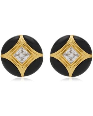 VALÉRE Kai 22K-Plated Brass Earrings - Black