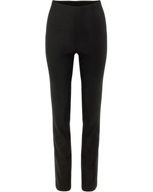 Carolina Herrera Tailored Wool-Blend Cigarette Trousers - Black