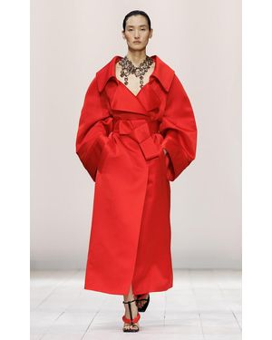 Givenchy Oversized Duchesse Satin Coat - Red