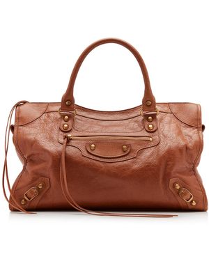 Balenciaga Le City Medium Leather Bag - Brown