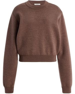 Lemaire Short Wool Sweatshirt - Brown