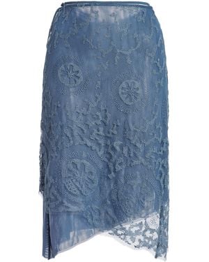 SIR. Leif Lace Midi Skirt - Blue