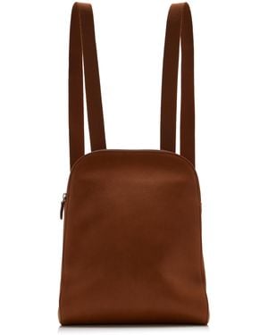 The Row Harper Leather Backpack - Brown
