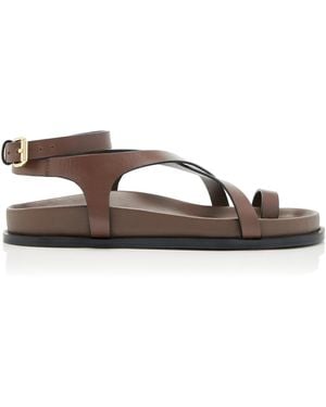 A.Emery Jalen Slim Leather Sandals - Brown