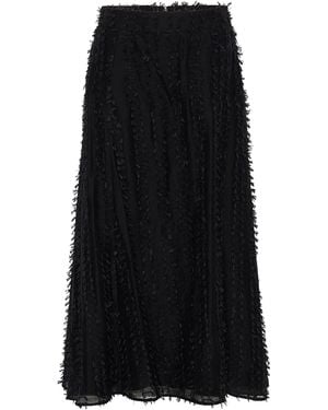 Anna Quan Clara Fil Coupé Midi Skirt - Black