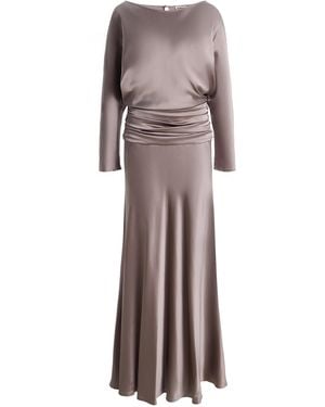 STAUD Freda Silk-blend Maxi Dress - Metallic