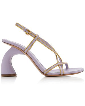 Dries Van Noten Leather Sandals - Purple