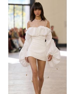 Aje. Maxima Voluminous Mini Dress - Natural