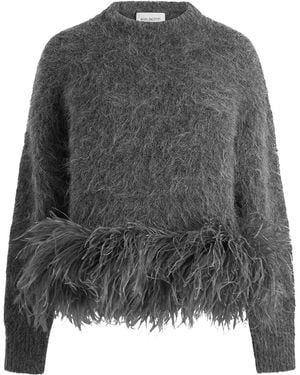 16Arlington Dovico Feathered Alpaca-Blend Sweater - Gray