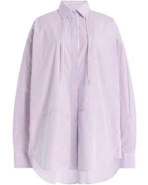RÙADH The Dune Striped Cotton Shirt - Purple