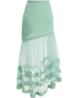 Ulla Johnson Elspeth Silk Midi Skirt - Green