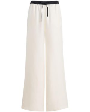 Franchise Fanny Silk Wide-Leg Trousers - White