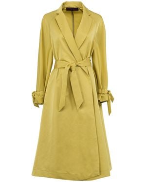 Martin Grant Wrapped Wool Trench Dress - Yellow
