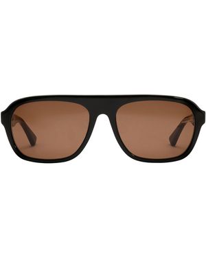 Heaven Mayhem Vesper Aviator-Frame Acetate Sunglasses - Black