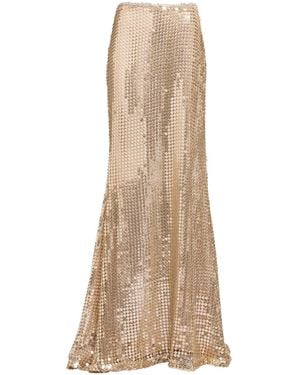 Elie Saab Sequins Long Skirt - Natural