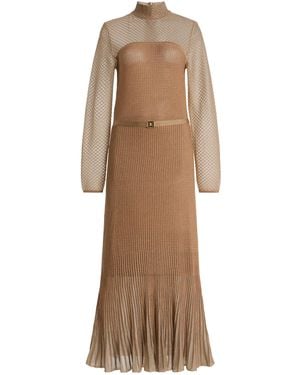Zimmermann Hypnotic-Knit Midi Dress - Natural