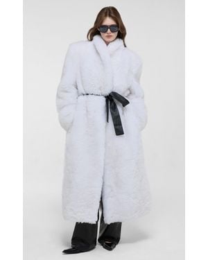 DUCIE Mia Shearling Coat - White