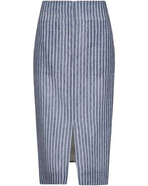 ANDRES OTALORA Punta Clara Striped Midi Skirt - Blue