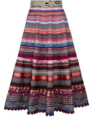Lena Hoschek Swing Ribbon Cotton-Blend Midi Skirt - Red