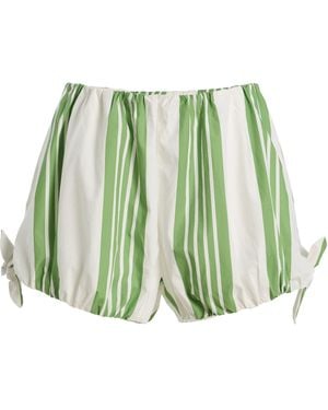 Posse Exclusive La Isla Rosie Striped Cotton Shorts - Green