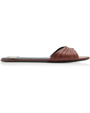 Saint Laurent Babylone 00 Slide Sandals - White