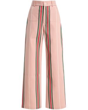 La Veste Exclusive La Isla Pippi Cotton Straight-Leg Pants - Pink