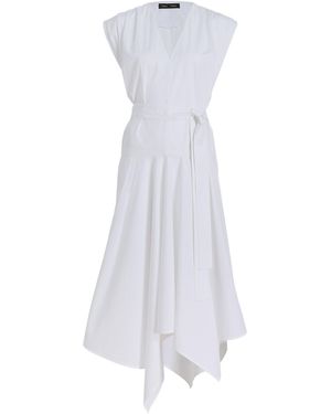 Proenza Schouler Adina Cotton Poplin Midi Dress - White
