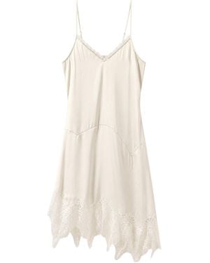 THE GARMENT Cata Silk-Blend Asymmetric Mini Dress - White