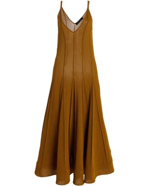 Proenza Schouler Tavia Fringed Knitted Midi Dress - Natural