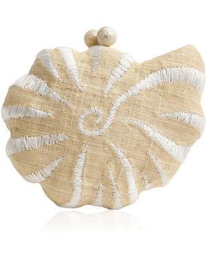 Emm Kuo Kahala Raffia Clutch Bag - Natural