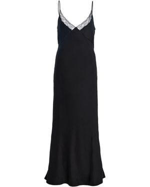 The Row Barina Silk Twill Maxi Dress - Black