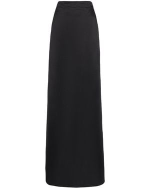 Bottega Veneta Washed Twill Maxi Skirt - Black